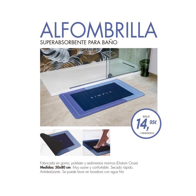 Alfombrilla de Ducha Secado Rápido - Gran Diseño