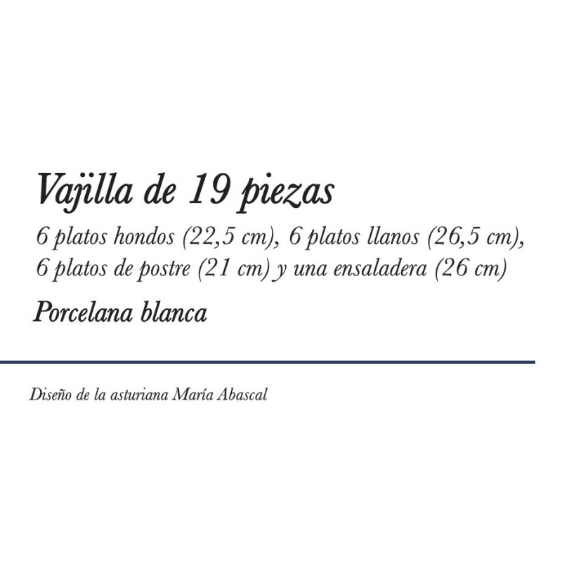 Vajilla Asturiana de LA NUEVA ESPAÑA - Vajilla de Asturias
