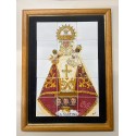 Cuadro De La Virgen De Covadonga - La Santina - Cerámica Enmarcada
