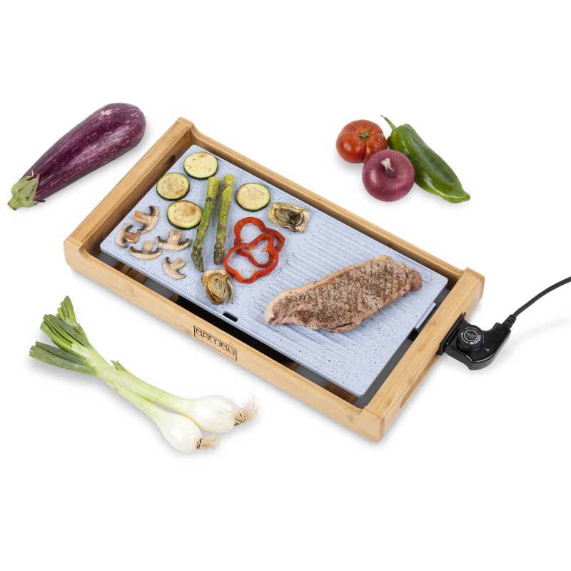 PLANCHA DE ASAR ELECTRICA BASE BAMBU