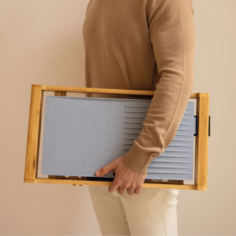 PLANCHA DE ASAR ELECTRICA BASE BAMBU