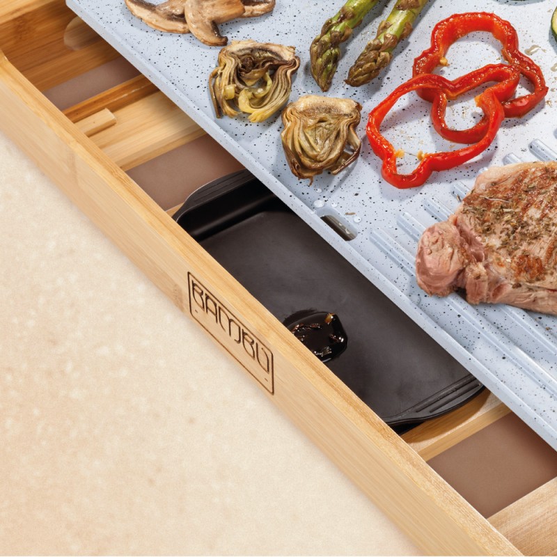 PLANCHA DE ASAR ELECTRICA BASE BAMBU