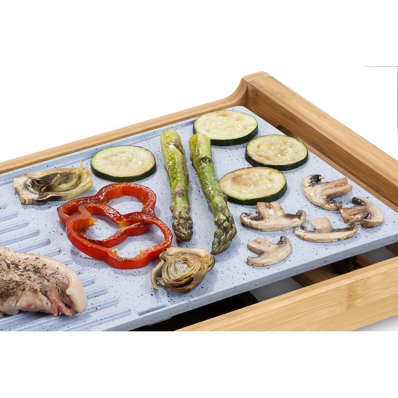 PLANCHA DE ASAR ELECTRICA BASE BAMBU