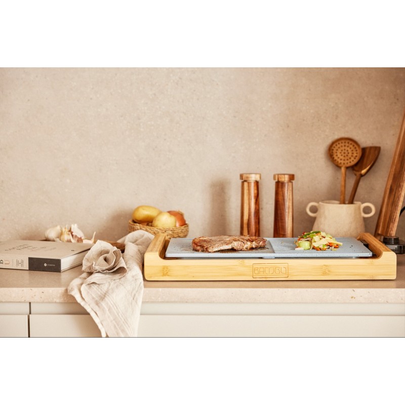 PLANCHA DE ASAR ELECTRICA BASE BAMBU